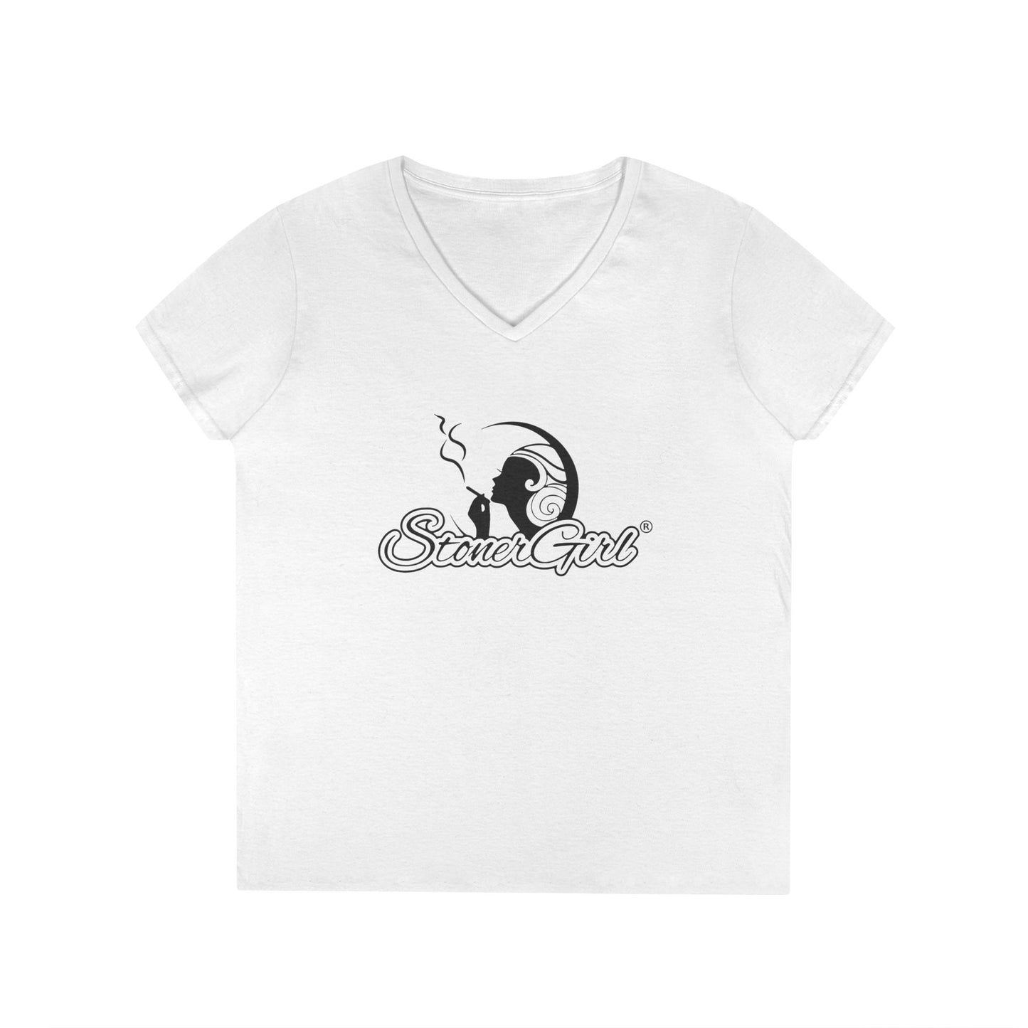 Stoner Girl V-Neck T-Shirt