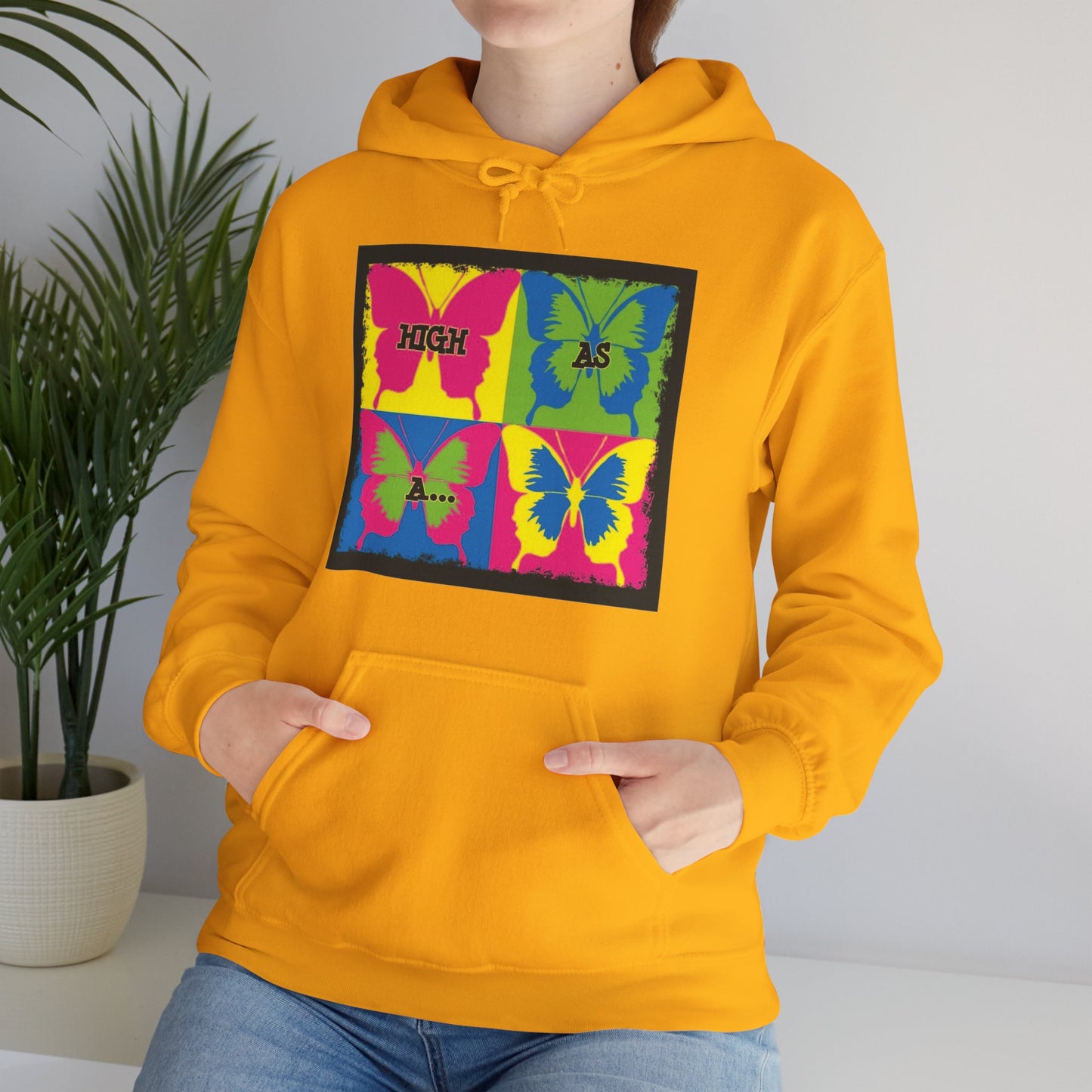 Classic Stoner Girl® High as a Butterfly Hooded Sweatshirt