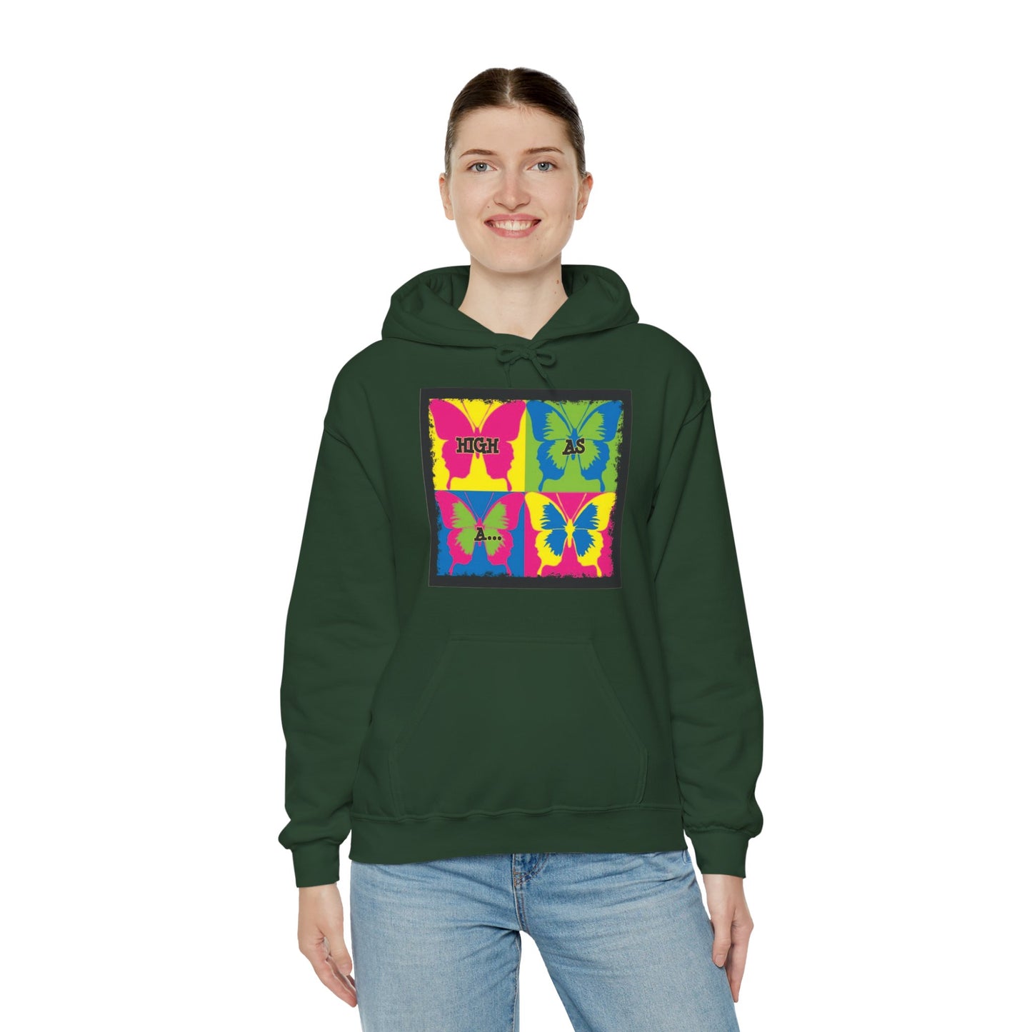 Classic Stoner Girl® High as a Butterfly Hooded Sweatshirt