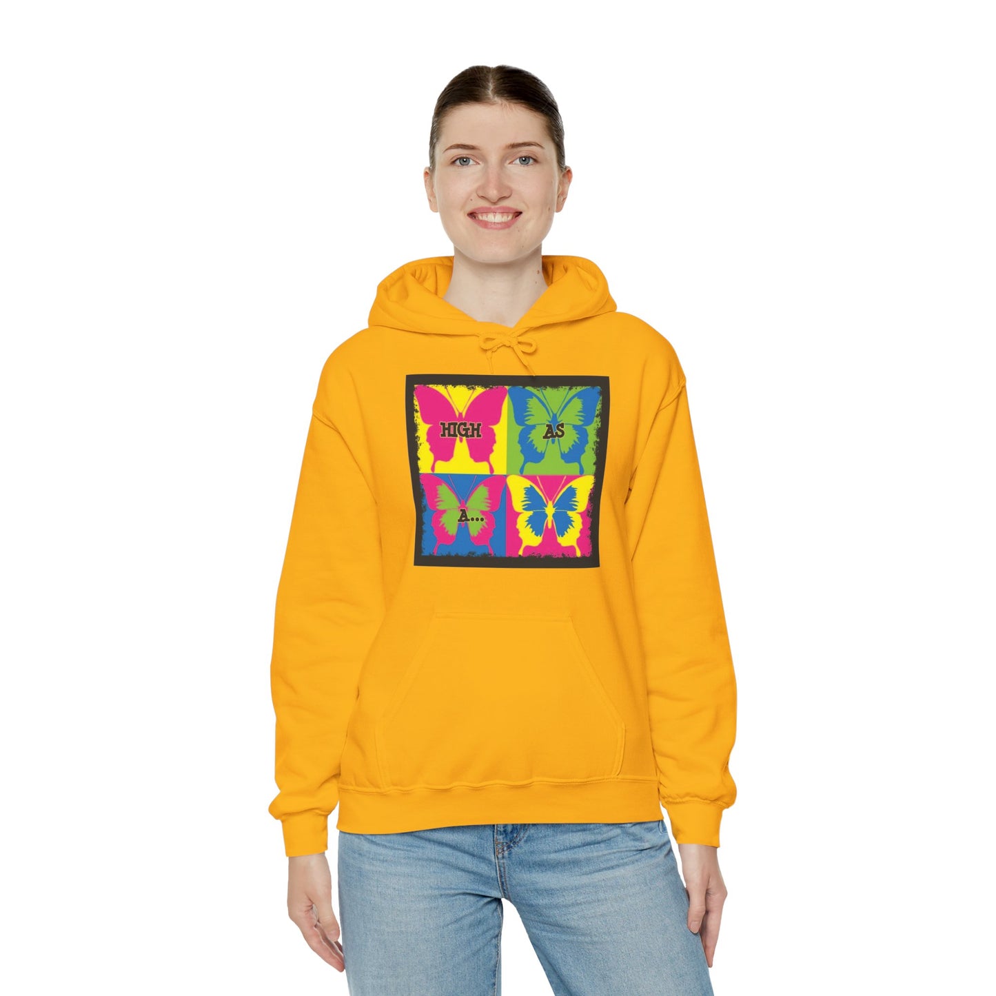Classic Stoner Girl® High as a Butterfly Hooded Sweatshirt