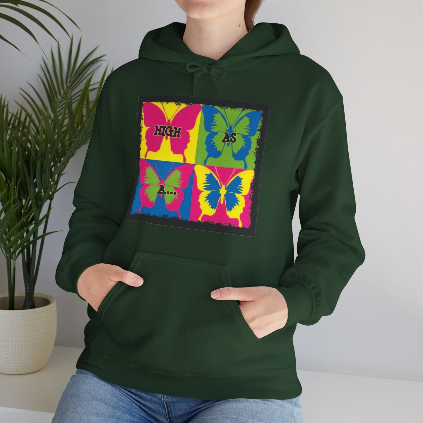 Classic Stoner Girl® High as a Butterfly Hooded Sweatshirt