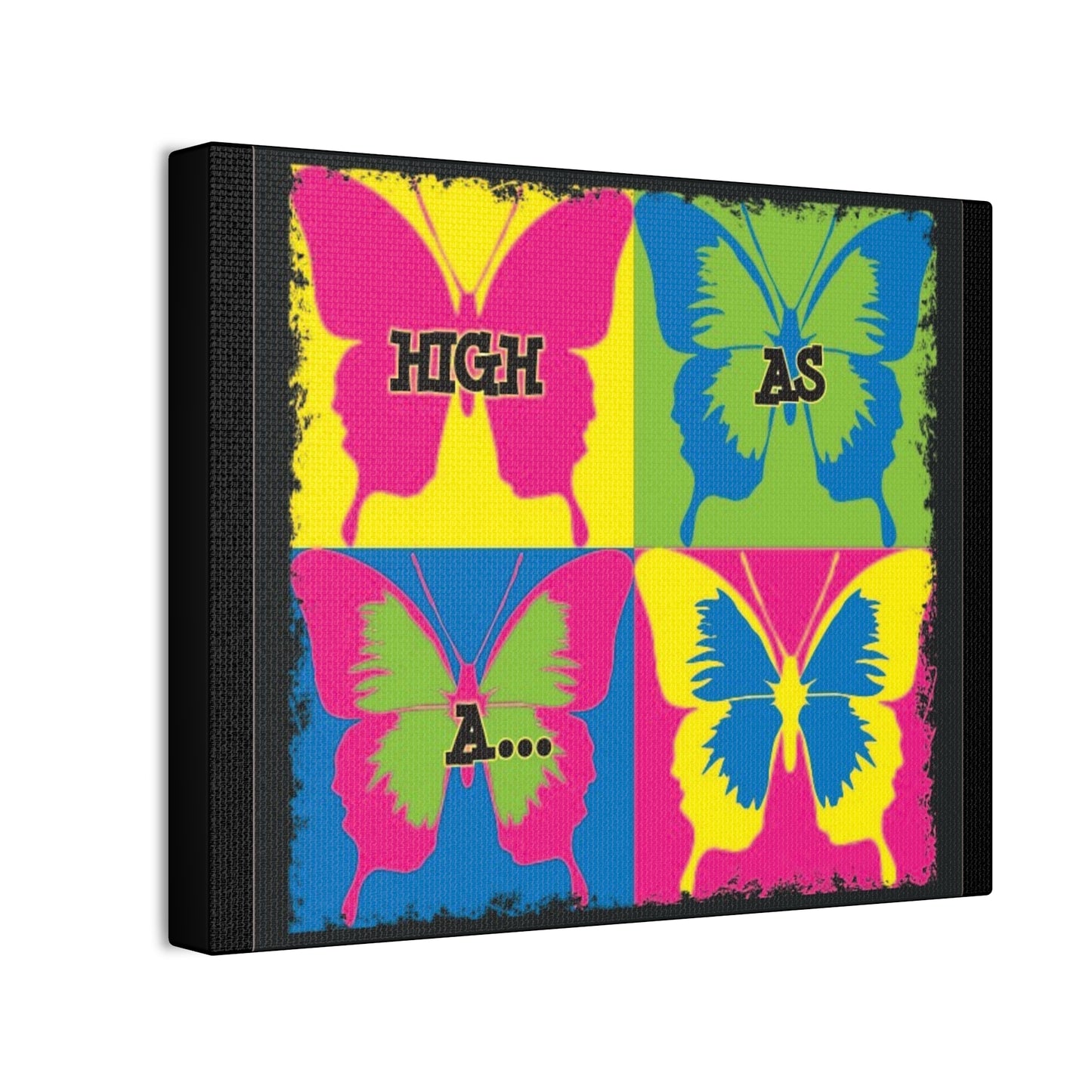 Authentic Stoner Girl® High as a Butterfly Canvas Print - High as a Butterfly Art, Patterned Wall Decor, Vibrant Home Accent, Gift for Nature Lovers