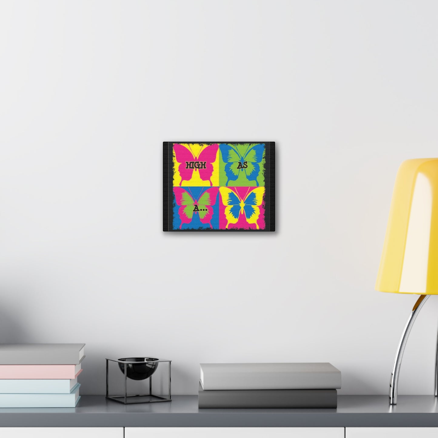 Authentic Stoner Girl® High as a Butterfly Canvas Print - High as a Butterfly Art, Patterned Wall Decor, Vibrant Home Accent, Gift for Nature Lovers