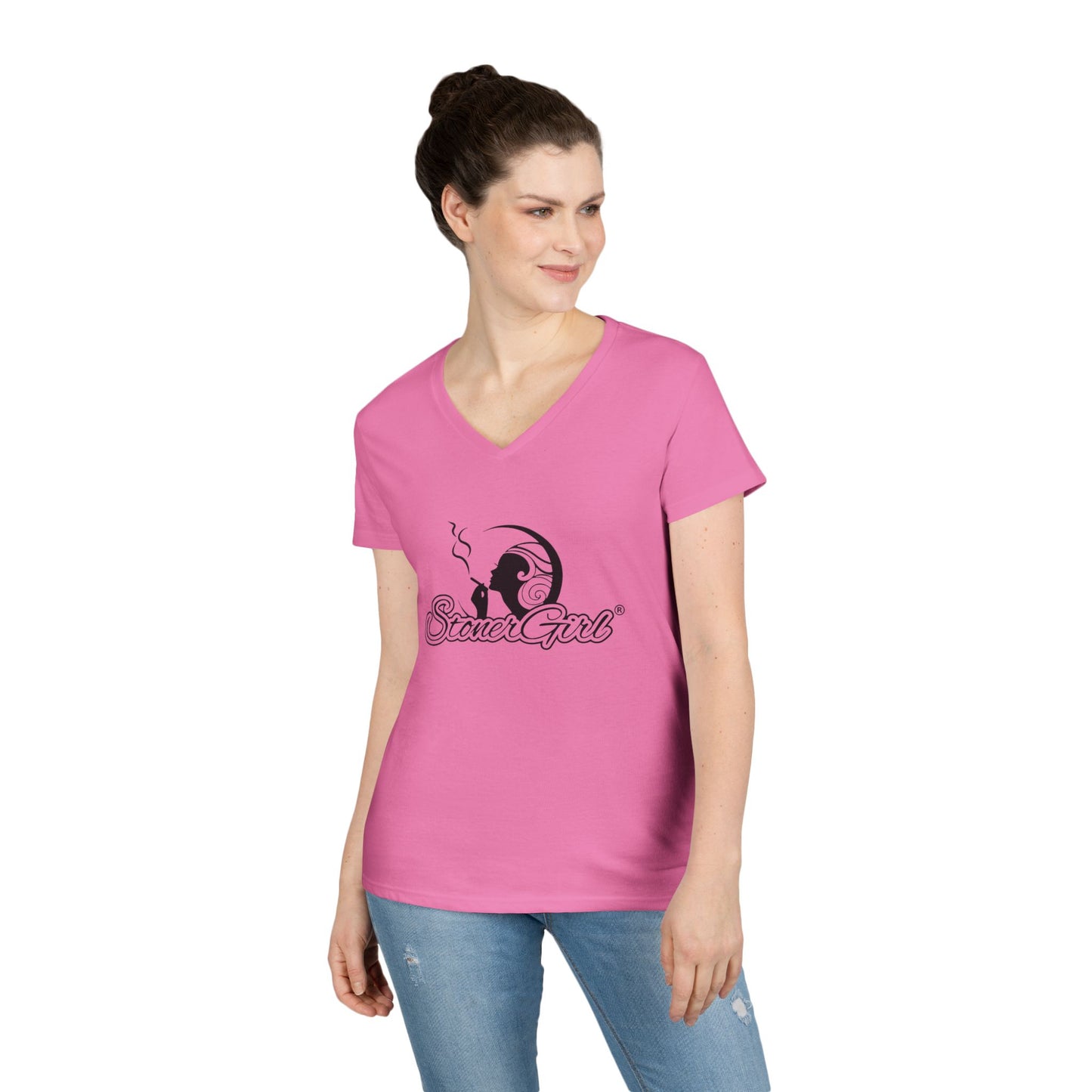 Stoner Girl V-Neck T-Shirt