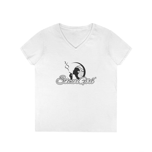 Stoner Girl V-Neck T-Shirt
