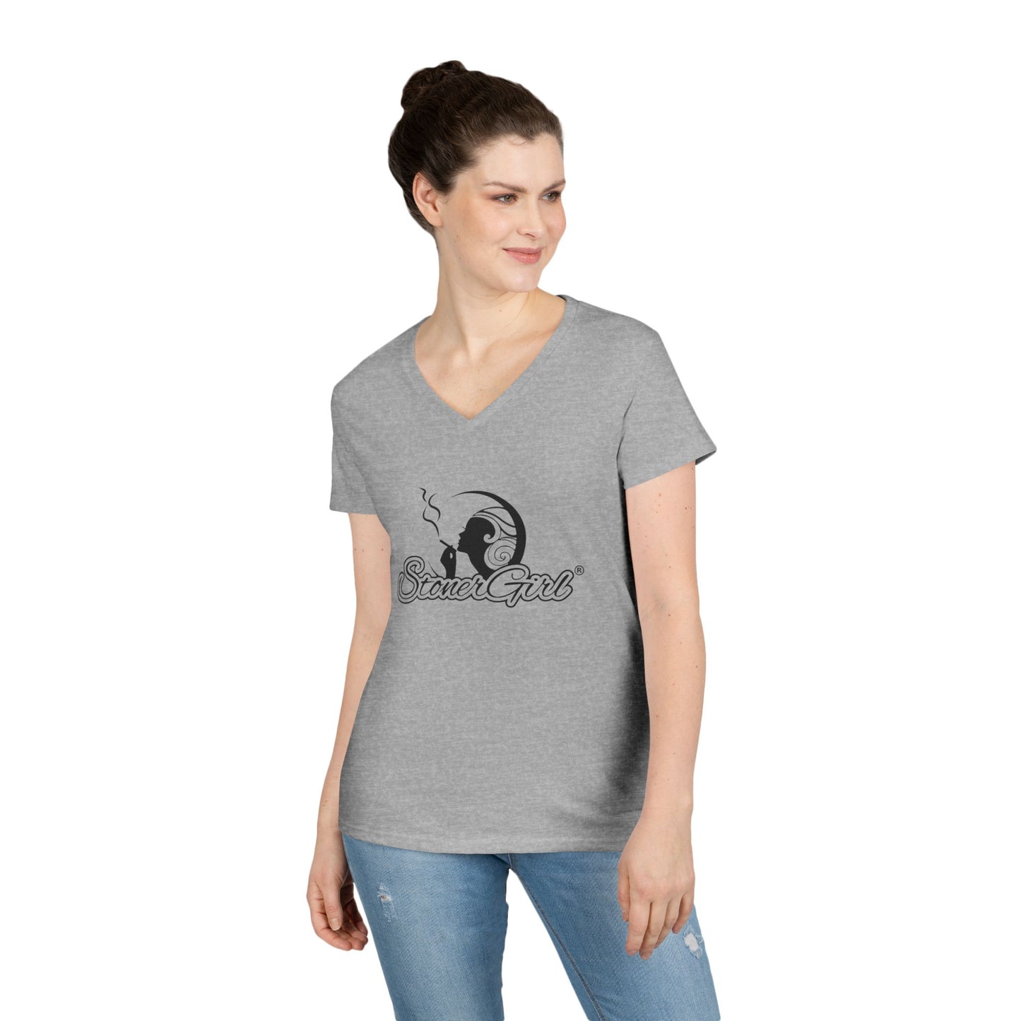 Stoner Girl V-Neck T-Shirt