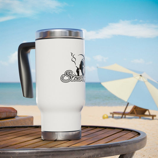 Stoner Girl® Stainless Steel Travel Mug with Handle, 14oz