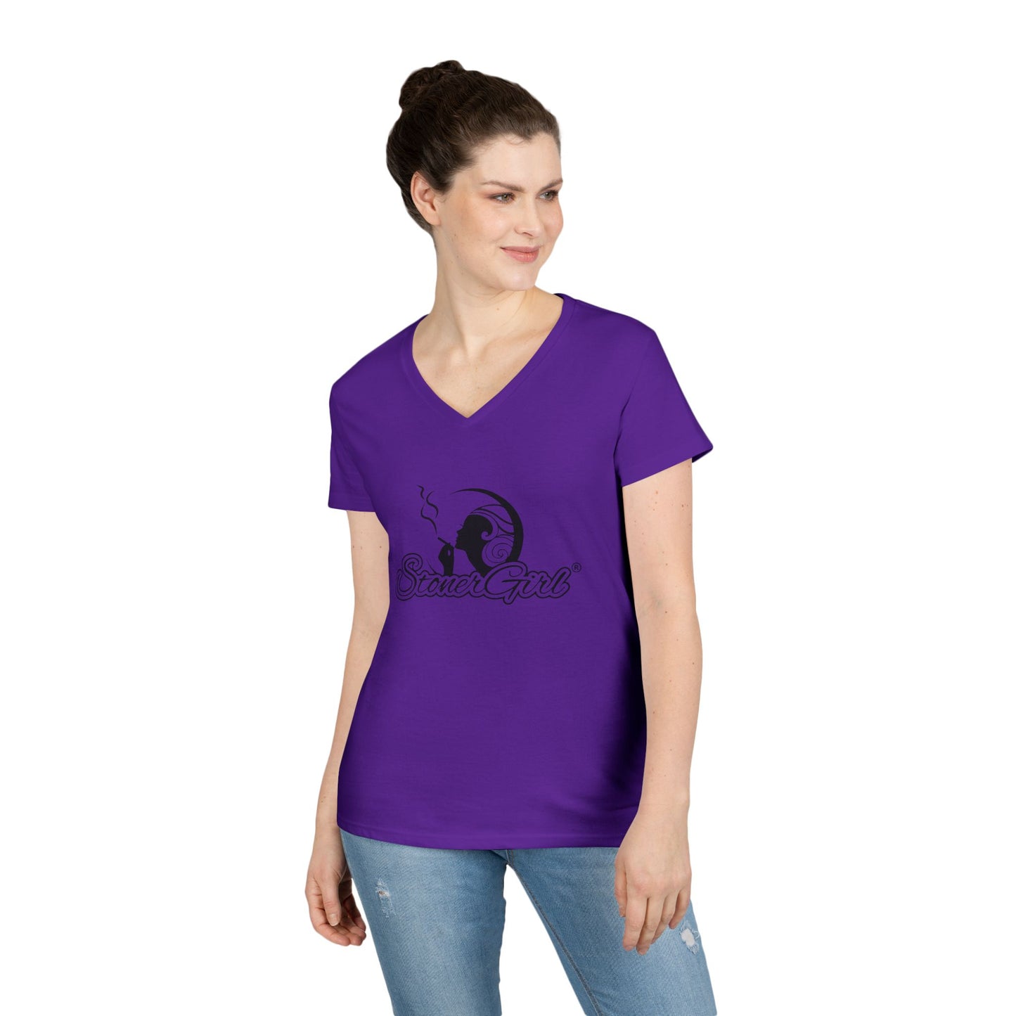Stoner Girl V-Neck T-Shirt