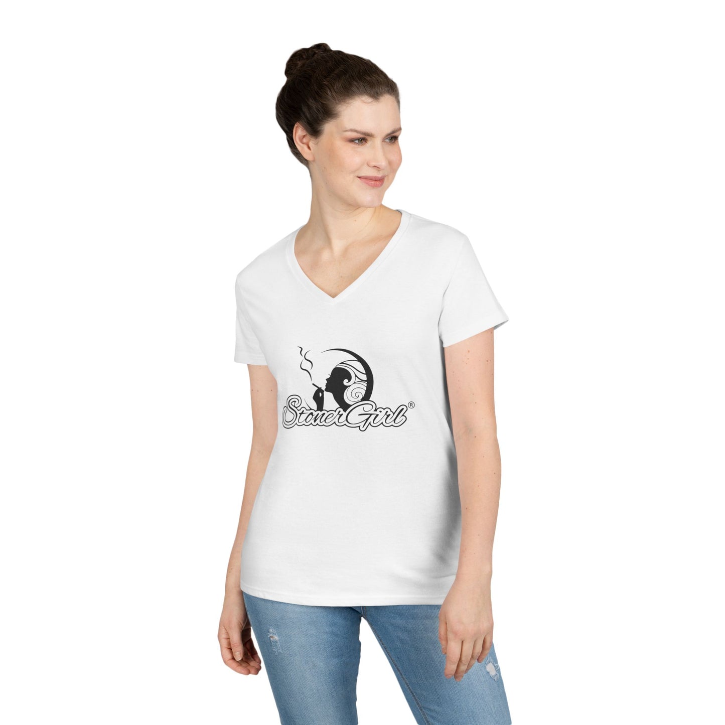 Stoner Girl V-Neck T-Shirt