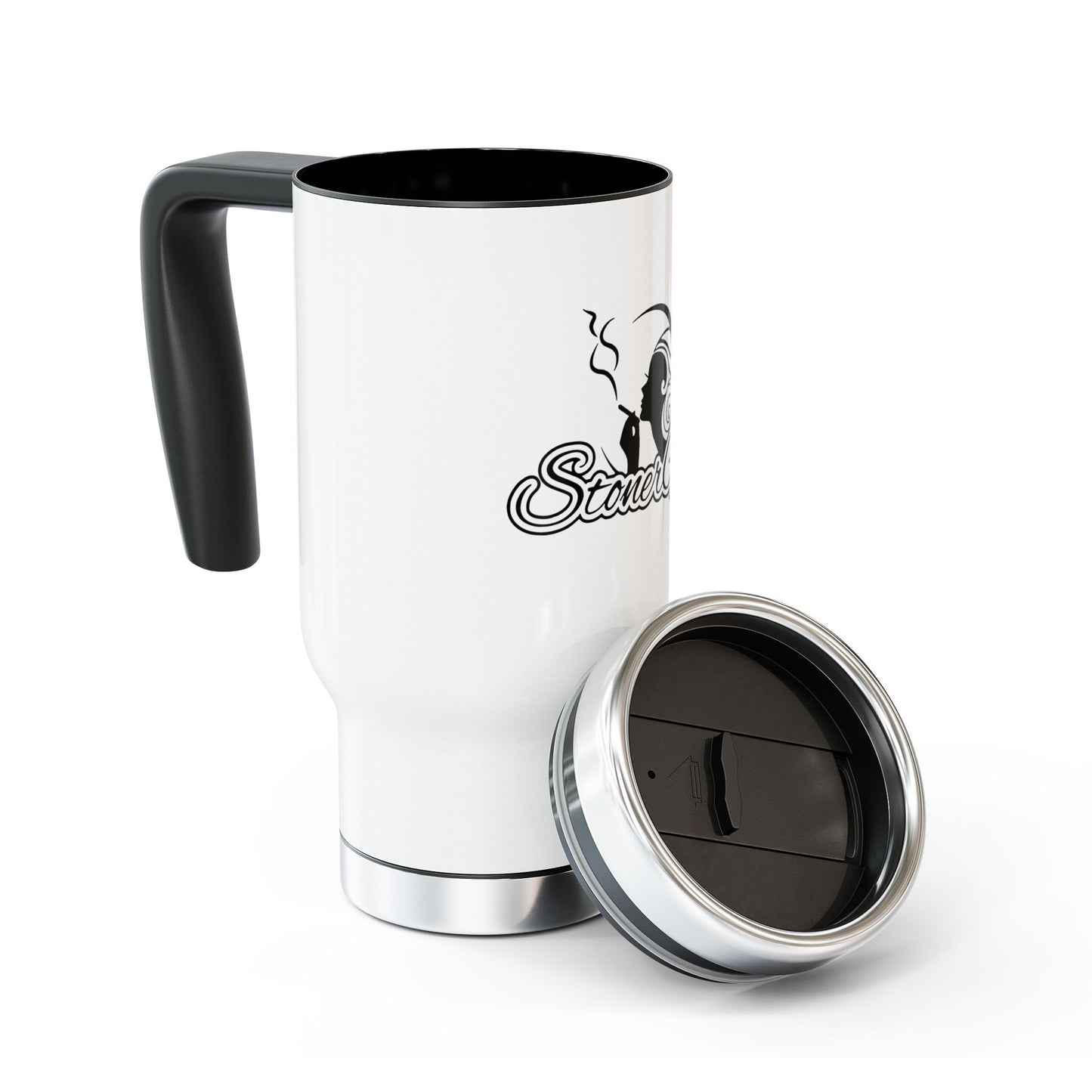 Stoner Girl® Stainless Steel Travel Mug with Handle, 14oz