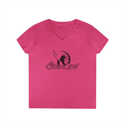 Stoner Girl V-Neck T-Shirt