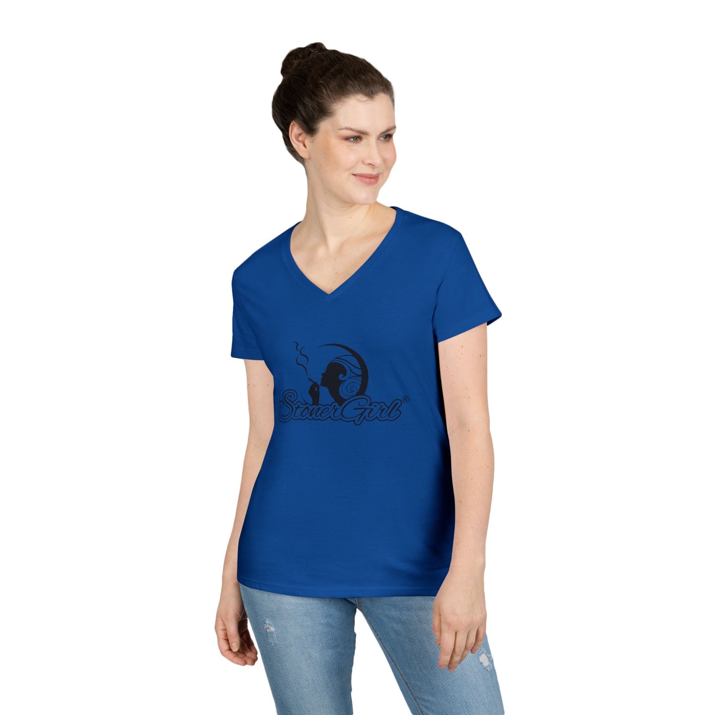 Stoner Girl V-Neck T-Shirt
