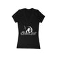 Chic Women's Deep V-Neck Tee, - Stoner Girl® Casual Top, Fashion Shirt, Everyday Wear, Summer Essentials, Gift for Her, Trendy Wardrobe Staple
