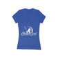 Chic Women's Deep V-Neck Tee, - Stoner Girl® Casual Top, Fashion Shirt, Everyday Wear, Summer Essentials, Gift for Her, Trendy Wardrobe Staple