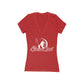 Chic Women's Deep V-Neck Tee, - Stoner Girl® Casual Top, Fashion Shirt, Everyday Wear, Summer Essentials, Gift for Her, Trendy Wardrobe Staple