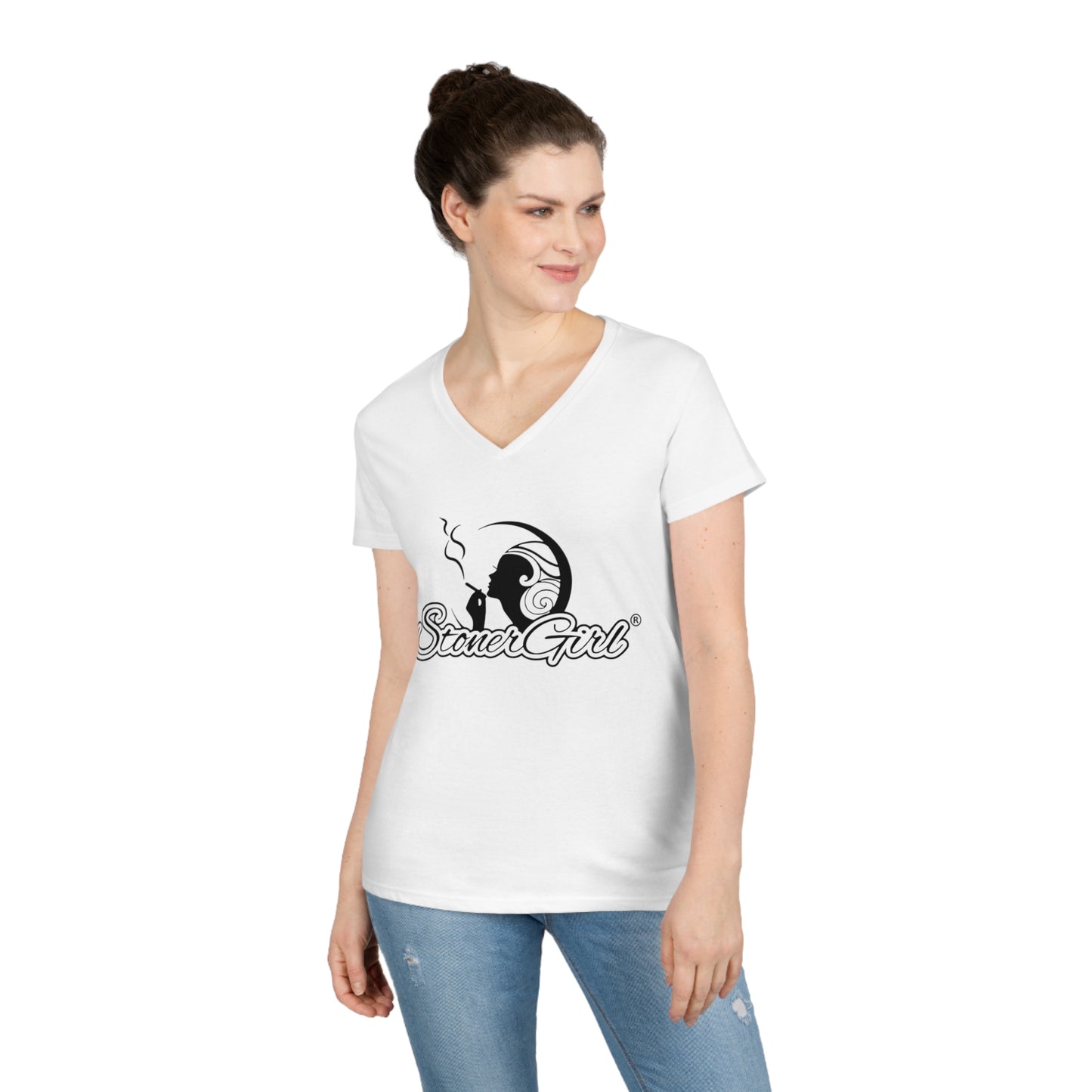 Stoner Girl V-Neck T-Shirt