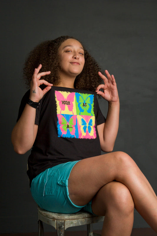Authentic Stoner Girl® High as a Butterfly Ultra Cotton Tee