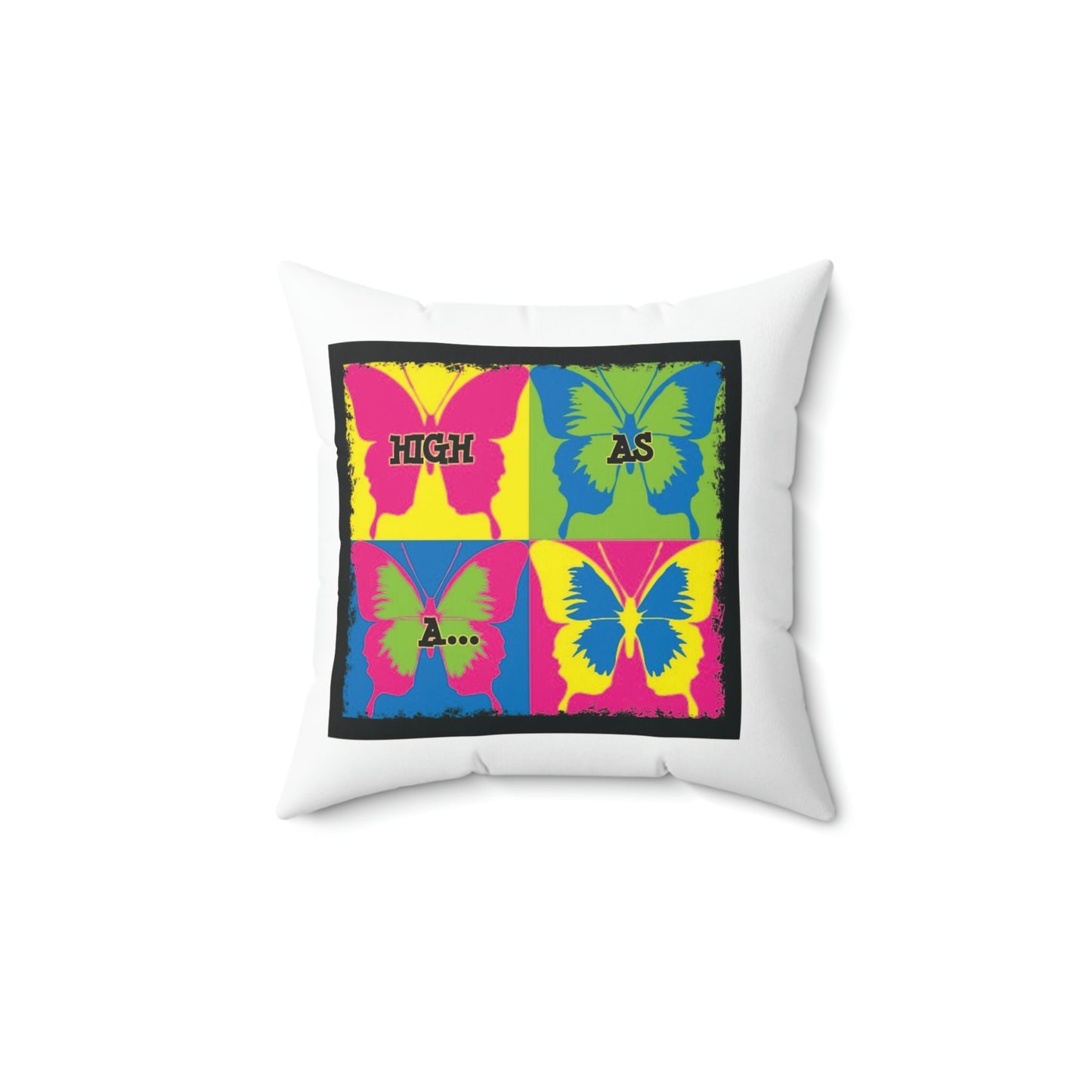 Classic Stoner®/High as a Butterfly Polyester Square Pillow